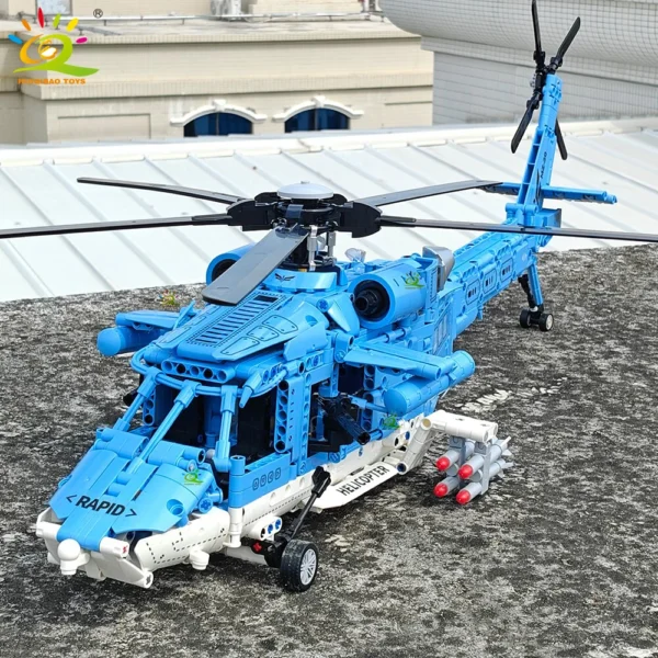 HUIQIBAO 1389PCS WW2 Military Helicopter Gunship Building Block Set for Children Airplane Weapon Bricks Toy Brick home Decor. HUIQIBAO 1389PCS WW2 Military Helicopter Gunship Building Block Set for Children Airplane Weapon Bricks Toy Brick home Decor. - Image 1