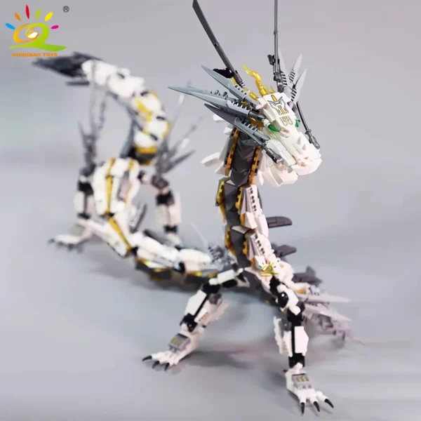 HUIQIBAO 1485PCS White Dragon Model Building Blocks Movie Series City Bricks Educational Construction Toys For Children Friends HUIQIBAO 1485PCS White Dragon Model Building Blocks Movie Series City Bricks Educational Construction Toys For Children Friends - Image 1
