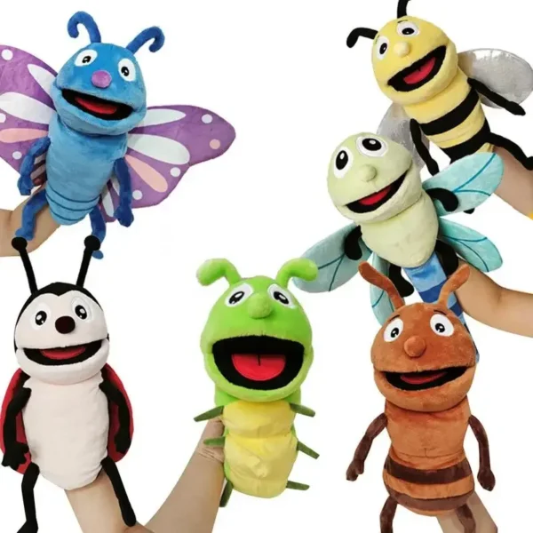 Hand Puppets Kids Toys Plush Insects Animal Caterpillar Ladybug Hand Puppets Doll Family Storytelling Role-playing Finger Toys Hand Puppets Kids Toys Plush Insects Animal Caterpillar Ladybug Hand Puppets Doll Family Storytelling Role-playing Finger Toys - Image 1