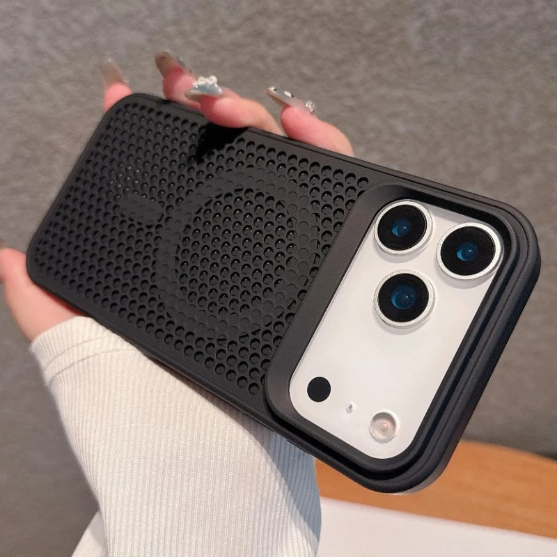 Heat Dissipation Mesh For Magsafe Wireless Charging Case For iPhone 17 16 15 14 Plus 13 12 Pro Max 17 Air Breathable Hard Cover Heat Dissipation Mesh For Magsafe Wireless Charging Case For iPhone 17 16 15 14 Plus 13 12 Pro Max 17 Air Breathable Hard Cover - Image 1