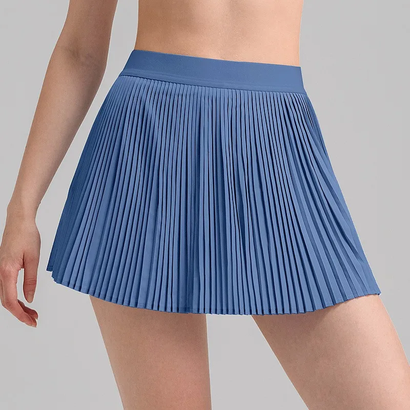 High Waist Pleated Short Skirt for Women Breathable Quick-drying Yoga Skirt for Tennis Badminton Anti-exposure Pleated Skirt High Waist Pleated Short Skirt for Women Breathable Quick-drying Yoga Skirt for Tennis Badminton Anti-exposure Pleated Skirt - Image 1