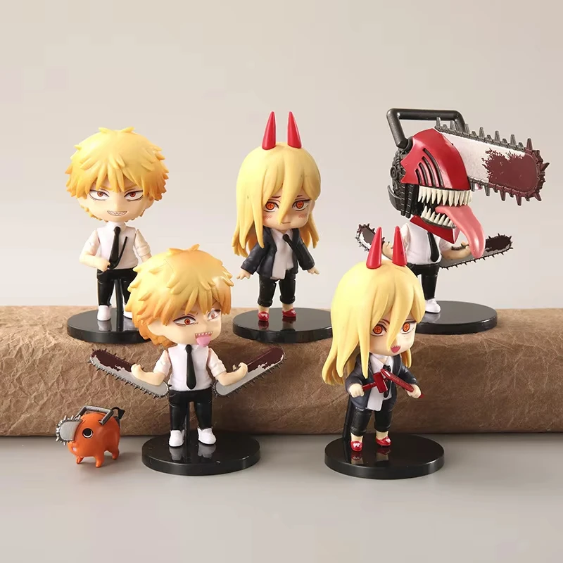 Hot 6Pcs-Set Chainsaw Man Anime Figure PVC Denji Pochita Collection Action Figures Model Set Toys Anime Dolls Kids Gift Hot 6Pcs-Set Chainsaw Man Anime Figure PVC Denji Pochita Collection Action Figures Model Set Toys Anime Dolls Kids Gift - Image 1