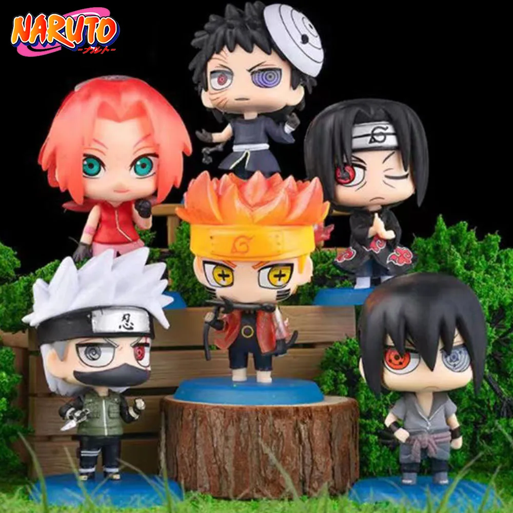 Hot 6pcs/set Naruto Shippuden Anime figure Hinata Sasuke Itachi Kakashi Obito action Figures Q Version PVCToys Dolls Kid Gift Hot 6pcs/set Naruto Shippuden Anime figure Hinata Sasuke Itachi Kakashi Obito action Figures Q Version PVCToys Dolls Kid Gift - Image 1