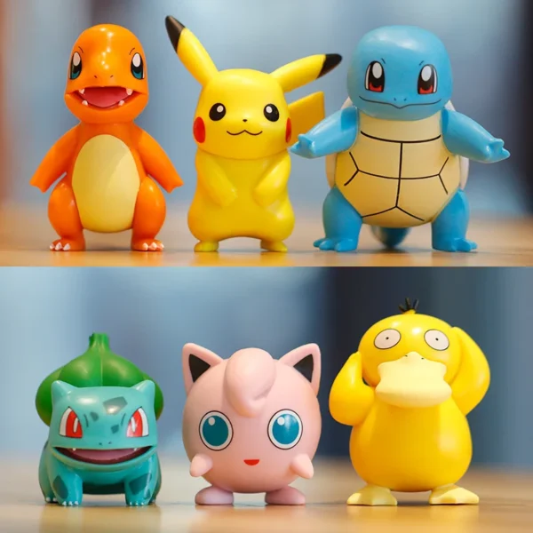 Hot Pokemon Anime Figures Pikachu Toys Model Charmander Psyduck Squirtle Jigglypuff Bulbasaur Kawaii Collect Dolls Kids Gift - Image 1