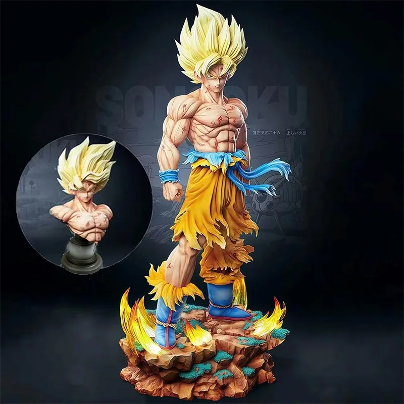 Jt Statue Dragon Ball Z Son Goku Figure Replaceable Heads Led Base Super Saiyan Goku Action Figures Collection Mode Toys Gifts Jt Statue Dragon Ball Z Son Goku Figure Replaceable Heads Led Base Super Saiyan Goku Action Figures Collection Mode Toys Gifts - Image 1