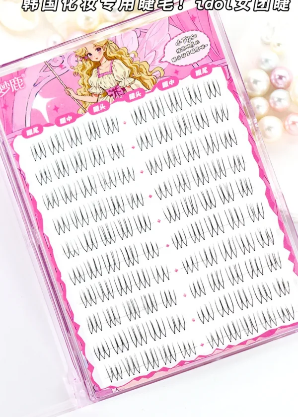 Korean W-shaped False Eyelashes Idol Cos DIY False Eyelashes Transparent Stem Natural Wispy Soft U Shaped Lash Extension Korean W-shaped False Eyelashes Idol Cos DIY False Eyelashes Transparent Stem Natural Wispy Soft U Shaped Lash Extension - Image 1