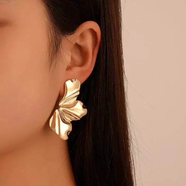 LATS New Design French Irregular Petal Stud Earrings for Women Korean Fashion Earring Birthday Party Trendy Jewelry Gifts - Image 1