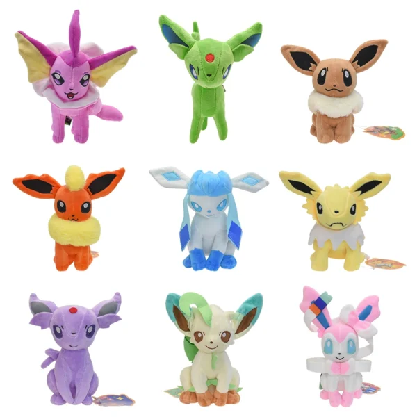 Leafeon Vaporeon Glaceon Sylveon Espeon Umbreon Vaporeon Sylveon Plush Toys Game for Collectible Gift,Soft Plushies Stuffed Doll Leafeon Vaporeon Glaceon Sylveon Espeon Umbreon Vaporeon Sylveon Plush Toys Game for Collectible Gift,Soft Plushies Stuffed Doll - Image 1