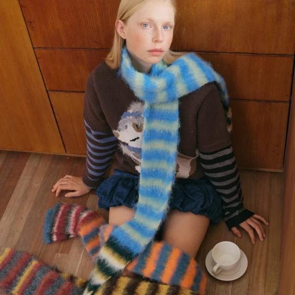 Luxury Brand Cashmere Women Stripe Scarf Winter Warm Shawl and Wrap Bandana Pashmina Female Foulard Square Thick Blanket Poncho Luxury Brand Cashmere Women Stripe Scarf Winter Warm Shawl and Wrap Bandana Pashmina Female Foulard Square Thick Blanket Poncho - Image 1