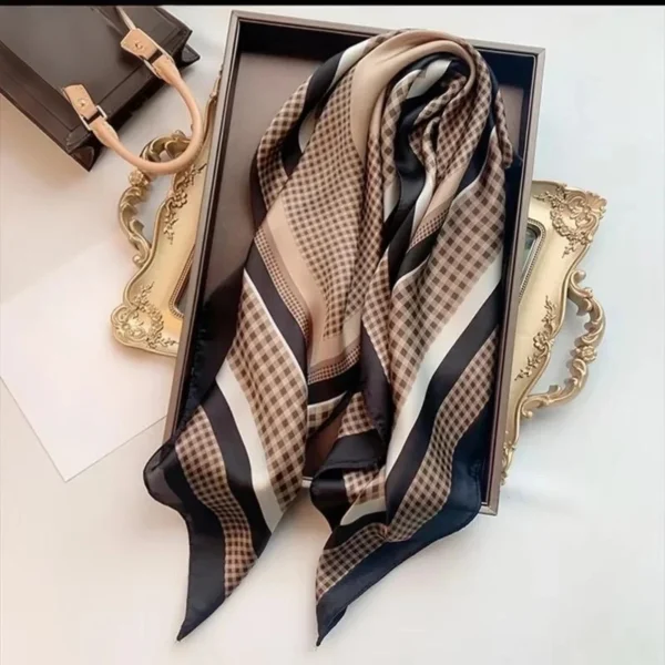 Luxury Brand Scarves for Women Shawl Print Silk Satin Hijab Scarf Female Bandana 70*70cm Square Shawls Scarfs For Ladies 2024 Luxury Brand Scarves for Women Shawl Print Silk Satin Hijab Scarf Female Bandana 70*70cm Square Shawls Scarfs For Ladies 2024 - Image 1