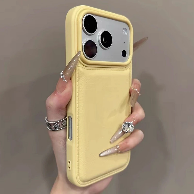 Luxury Drum Cortex Plain Phone Case For iPhone 11 12 13 14 15 16 17 Pro Max Plus 17 Air Shockproof Bumper Cases Cover Luxury Drum Cortex Plain Phone Case For iPhone 11 12 13 14 15 16 17 Pro Max Plus 17 Air Shockproof Bumper Cases Cover - Image 1