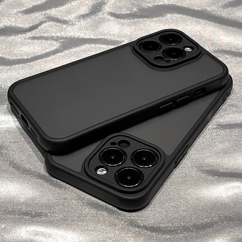 Luxury Matte Transparent Phone Case For iPhone 12 13 14 15 16 17 Pro Max Plus Air Shockproof Bumper Cases Cover Luxury Matte Transparent Phone Case For iPhone 12 13 14 15 16 17 Pro Max Plus Air Shockproof Bumper Cases Cover - Image 1