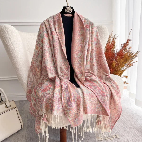 Luxury Winter Scarf Women Cashmere Warm Pashmina Brand Foulard Female Shawls Wraps Thick Soft Bufanda Poncho Scarves Stole 2025 - Image 1