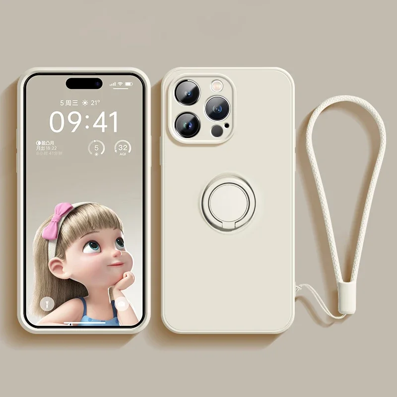 Magnetic Soft Silicone Phone Case For iPhone 15 13 14 11 12 Pro Max XS XR 8 7 15 Plus SE 2022 Full With Ring Holder Stand Cover Magnetic Soft Silicone Phone Case For iPhone 15 13 14 11 12 Pro Max XS XR 8 7 15 Plus SE 2022 Full With Ring Holder Stand Cover - Image 1