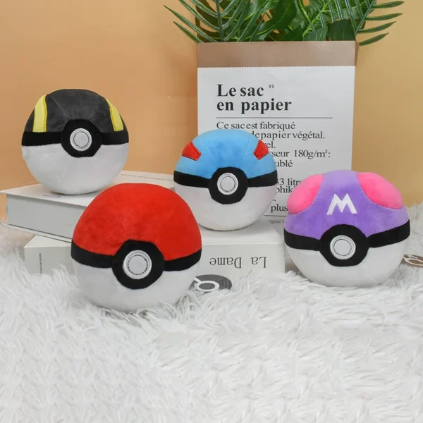 Master Ball Great Ball Ultra Ball Poké Ball Plush Toys Soft Stuffed Animals Cartoon Backpack Pendant Decoration Toy Birthday - Image 1
