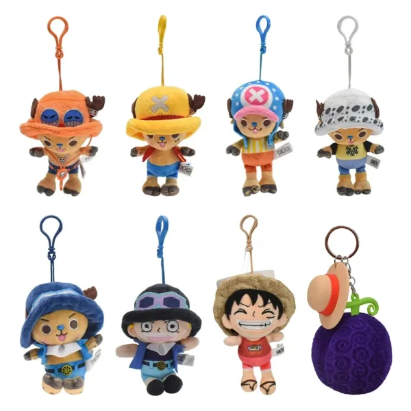Monkey·D·Luffy Tony Tony Chopper Sabo Gum-Gum Toys Soft Stuffed Animals Cartoon Backpack Pendant Decoration Toy Birthday Gifts - Image 1