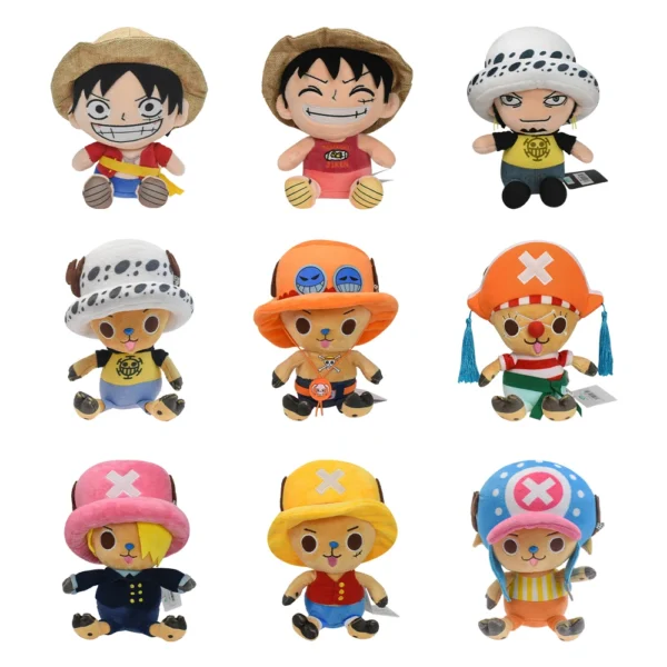 Monkey·D·Luffy Trafalgar D Water Law Tony Tony Chopper Luffy Plush Toy, Peluche Dolls Stuffed Figure for Kids Gift - Image 1