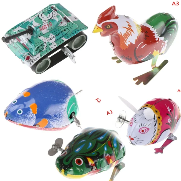 NEW Kids Classic Tin Wind Up Clockwork Toys Jumping Iron Frog Rabbit Cock Toy Action Figures Toy For Children Kids Classic Toy NEW Kids Classic Tin Wind Up Clockwork Toys Jumping Iron Frog Rabbit Cock Toy Action Figures Toy For Children Kids Classic Toy - Image 1
