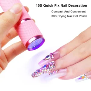 Nail Dryer Mini 9 LED Lights Flashlight UV Lamp For Gel Polish Portable Manicure Nail Art Tools Hand Held Fast Drying