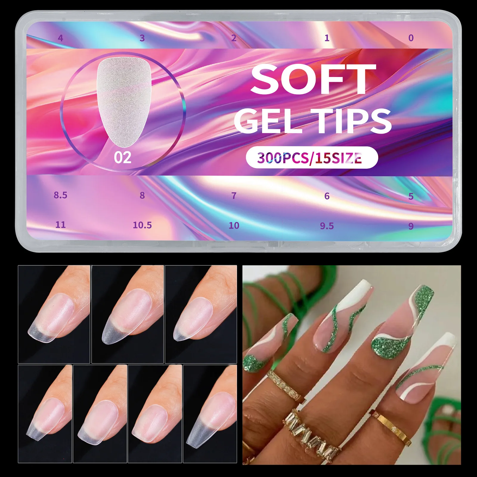 New 300pcs Matte Fake Nails NO Polishing Press on False Nails Medium Short Design High Matt Soft Gel Nail Tips for Extension New 300pcs Matte Fake Nails NO Polishing Press on False Nails Medium Short Design High Matt Soft Gel Nail Tips for Extension - Image 1