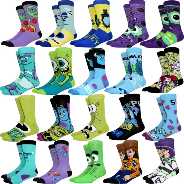 New Anime Long Men Socks Cartoon Movie Fashion Women socks Creative Middle Tube couple Socks Street skateboard socks Size 37-45 - Image 1