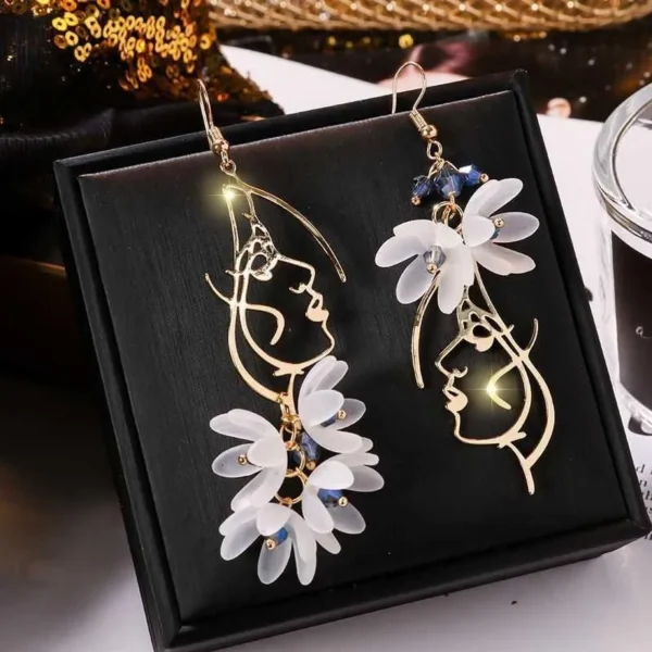 New Flower Bohemia Hanging Earrings Women Fashion Long Tassel Rhinestone Flowers Earring Female Wedding Party Jewelry Gift - Image 1