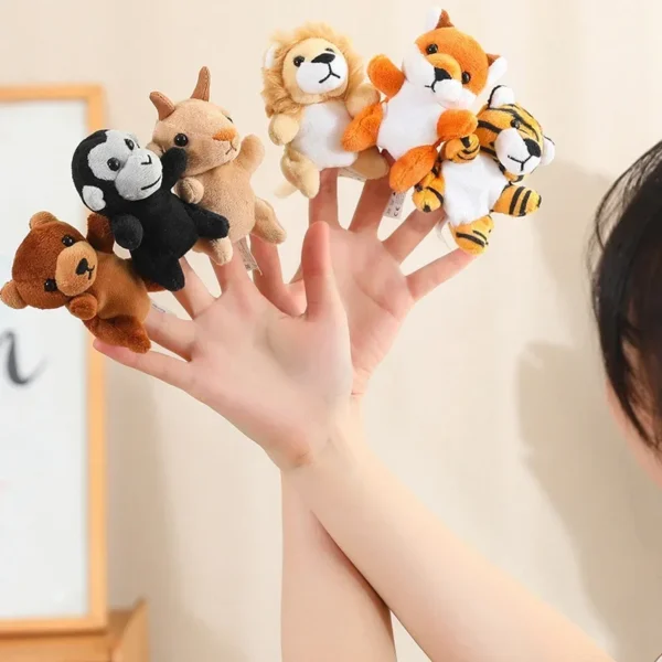 New Hand Puppet Plush Toy Cartoon Animal Family Finger Puppet Role Play Tell Story Cloth Doll Educational Toys For Children Kids New Hand Puppet Plush Toy Cartoon Animal Family Finger Puppet Role Play Tell Story Cloth Doll Educational Toys For Children Kids - Image 1