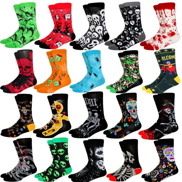 New Hot Sale Halloween Women Harajuku Socks Funny Skeleton Alien Men Socks Pumpkin Socks Monster Socks Bat Crew Socks Anime Sock New Hot Sale Halloween Women Harajuku Socks Funny Skeleton Alien Men Socks Pumpkin Socks Monster Socks Bat Crew Socks Anime Sock - Image 1