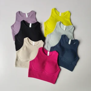 New Running Fitness Sports Vest Integrated Women's High-strength Thread Hollow Beautiful Back Shockproof Tight Yoga Bra Clothing