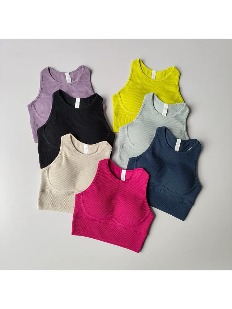 New Running Fitness Sports Vest Integrated Women's High-strength Thread Hollow Beautiful Back Shockproof Tight Yoga Bra Clothing New Running Fitness Sports Vest Integrated Women's High-strength Thread Hollow Beautiful Back Shockproof Tight Yoga Bra Clothing - Image 1