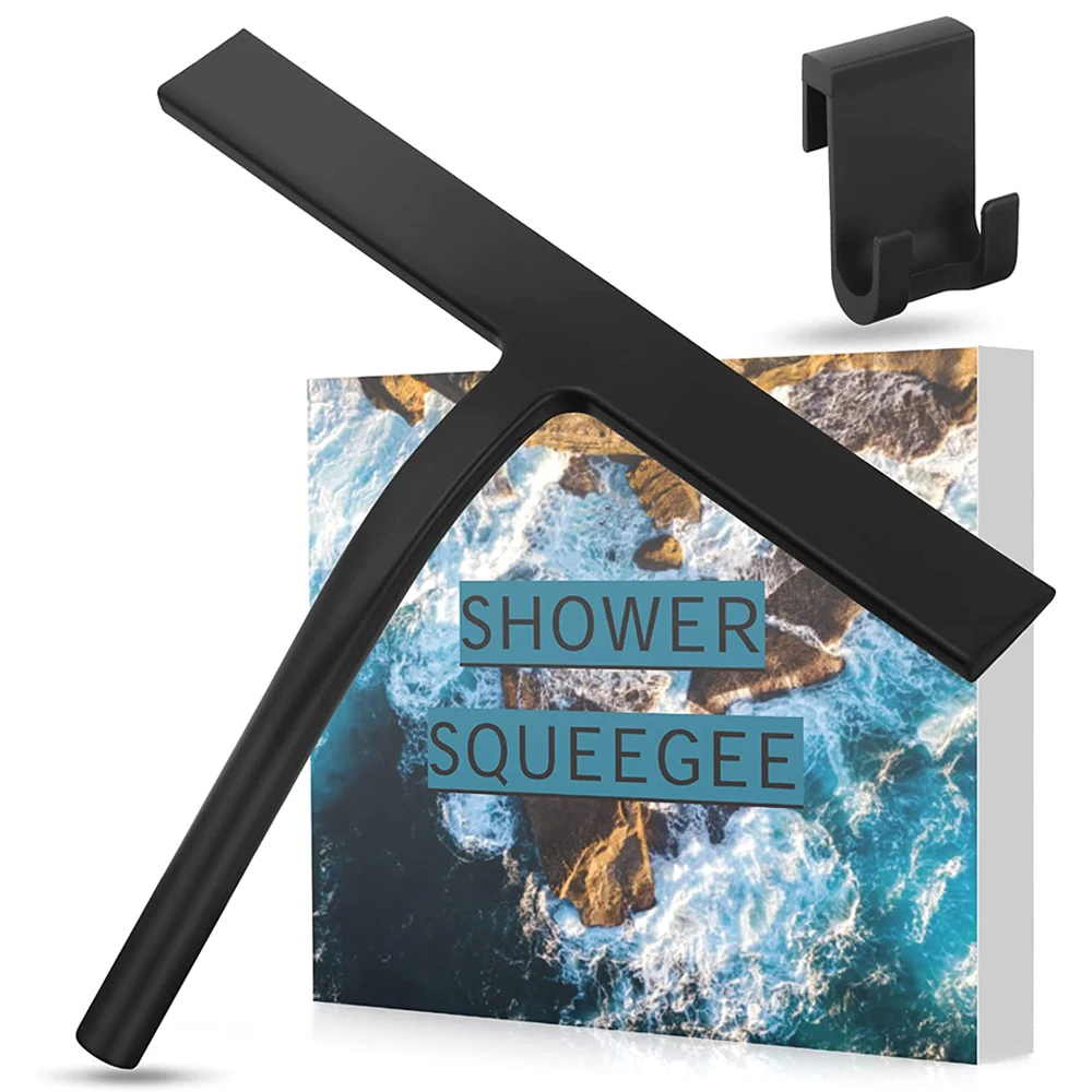 New Shower Squeegee Glass Wiper Scraper Shower Squeegee Cleaner With Silicone Holder Bathroom Mirror Scraper Glass Cleaning New Shower Squeegee Glass Wiper Scraper Shower Squeegee Cleaner With Silicone Holder Bathroom Mirror Scraper Glass Cleaning - Image 1
