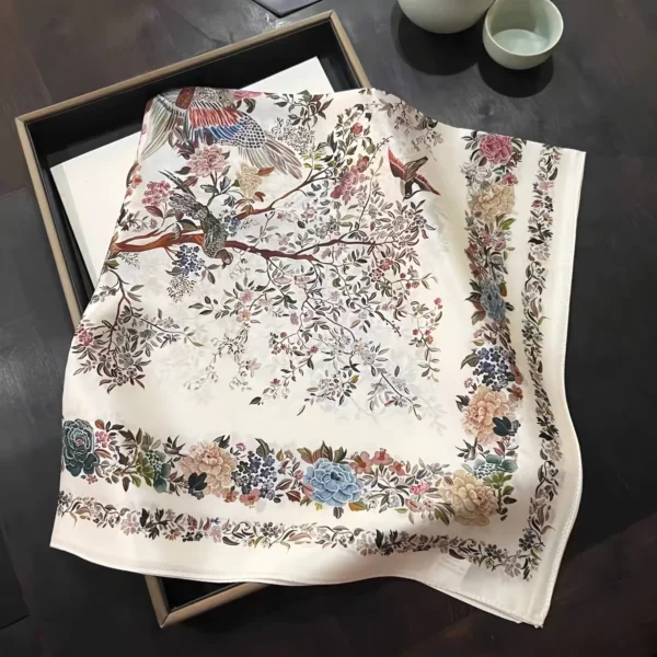 New Women's Scarf Bandana Headband Flowers Vintage Luxury Summer Beach Square Cotton Handkerchief Bohemia Girl Accessories 2023 New Women's Scarf Bandana Headband Flowers Vintage Luxury Summer Beach Square Cotton Handkerchief Bohemia Girl Accessories 2023 - Image 1