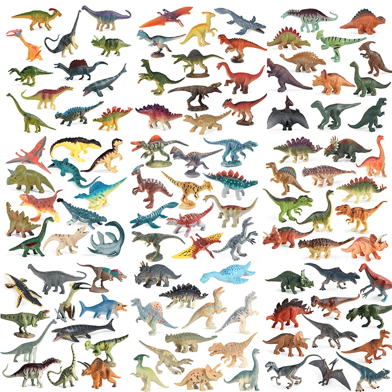 Oenux 12PCS Small Jurassic Dinosaur Set Brinquedo T-Rex Velociraptor Spinosaurus Mosasaur Model Action Figure Collection Kid Toy Oenux 12PCS Small Jurassic Dinosaur Set Brinquedo T-Rex Velociraptor Spinosaurus Mosasaur Model Action Figure Collection Kid Toy - Image 1