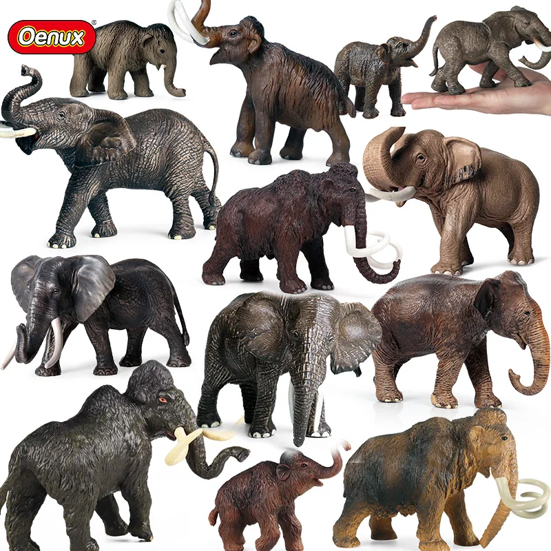 Oenux African Wild Animals Elephant Model Simulation Big Mammoth Action Figures Figurine PVC Educational Toy For Kids Gift Oenux African Wild Animals Elephant Model Simulation Big Mammoth Action Figures Figurine PVC Educational Toy For Kids Gift - Image 1
