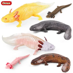Oenux Amphibians Aquatic Animal Newt Salamander Cryptobranchoidea Animals Model Action Figure Education Cute Kids Toy Gift