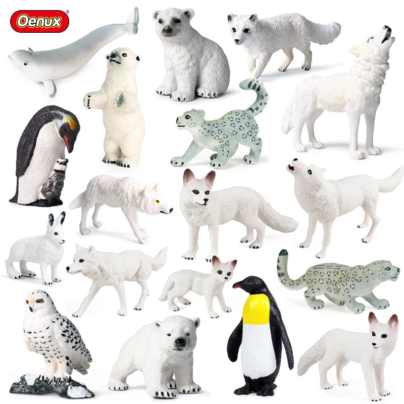 Oenux Arctic South Pole Animals Simulation Penguins Polar Bear Wolf Beluga Whale Action Figures Model Figurine PVC Kid Toy Gift Oenux Arctic South Pole Animals Simulation Penguins Polar Bear Wolf Beluga Whale Action Figures Model Figurine PVC Kid Toy Gift - Image 1