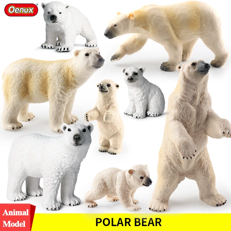 Oenux Arctic South Pole Animals Simulation Polar Bear Ursus Maritimus Action Figures Solid PVC Model Figurine Kid Toy Gift Oenux Arctic South Pole Animals Simulation Polar Bear Ursus Maritimus Action Figures Solid PVC Model Figurine Kid Toy Gift - Image 1