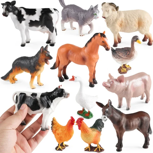 Oenux Farm Model Simulation Goose Duck Pig Hen Cow Horse Sheep Action Figures Poultry Animals Figurine Miniature Cute Kids Toy Oenux Farm Model Simulation Goose Duck Pig Hen Cow Horse Sheep Action Figures Poultry Animals Figurine Miniature Cute Kids Toy - Image 1