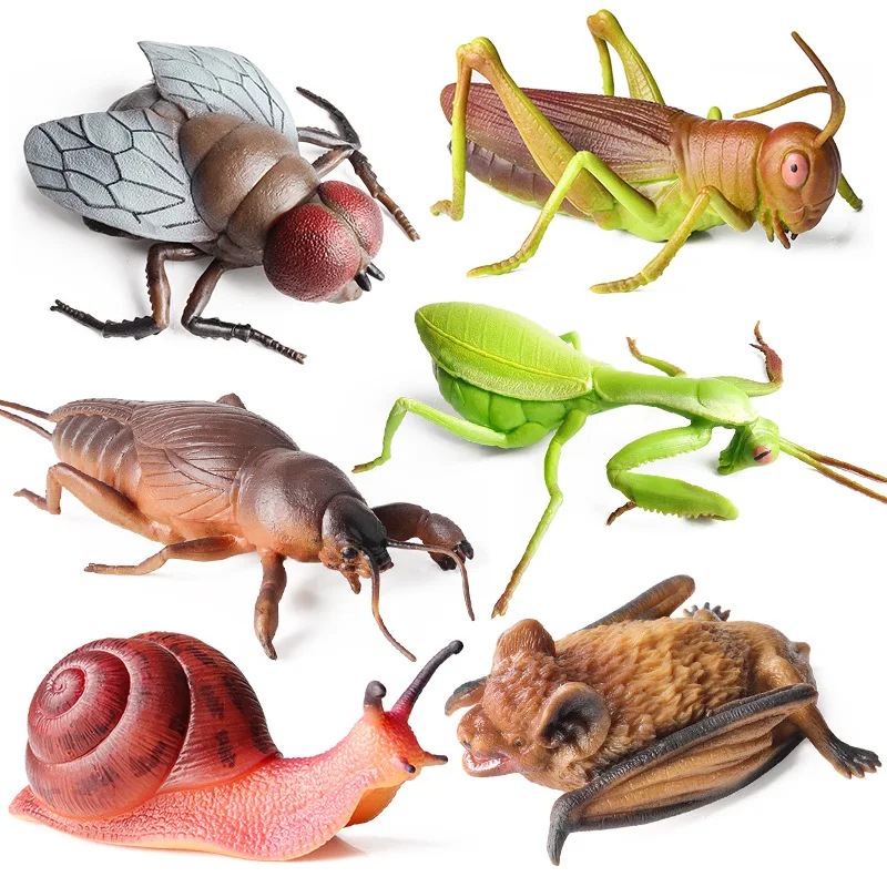 Oenux Insect Animal Wild Reptile Model Soft TPR Mantis Lizard Chameleon Housefly Gekko Action Figures Halloween Trick Kid Toy Oenux Insect Animal Wild Reptile Model Soft TPR Mantis Lizard Chameleon Housefly Gekko Action Figures Halloween Trick Kid Toy - Image 1