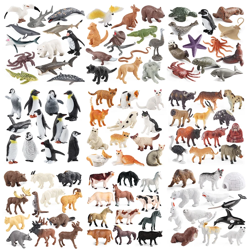 Oenux Montessori Toy Wild Farm Dinosaur Ocean Cat Animals Model Action Figure Zoo Figurines Cute Miniature Education Kid Gift Oenux Montessori Toy Wild Farm Dinosaur Ocean Cat Animals Model Action Figure Zoo Figurines Cute Miniature Education Kid Gift - Image 1