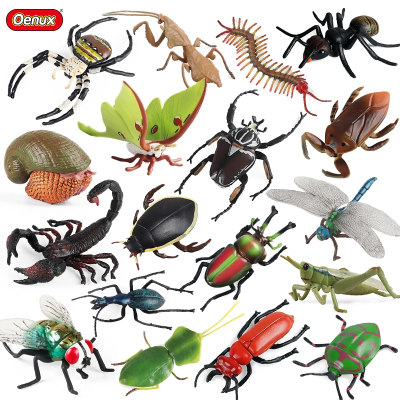 Oenux New Insect Animals Model Butterfly Bee Dragonfly Mantis Ant Snail Action Figures Jouet Collection Decor Kids Education Toy Oenux New Insect Animals Model Butterfly Bee Dragonfly Mantis Ant Snail Action Figures Jouet Collection Decor Kids Education Toy - Image 1