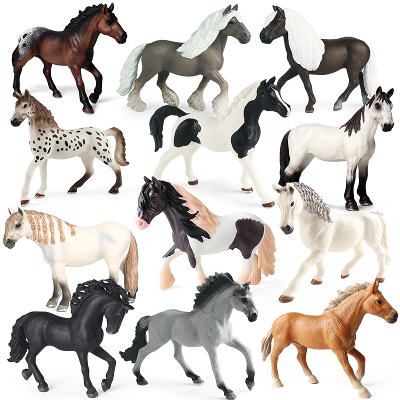 Oenux Original Forest Wild Steed Farm Animal Horse Realistic Model Action Figures Haflinger Ferghana horse PVC Figurines Toy Kid Oenux Original Forest Wild Steed Farm Animal Horse Realistic Model Action Figures Haflinger Ferghana horse PVC Figurines Toy Kid - Image 1