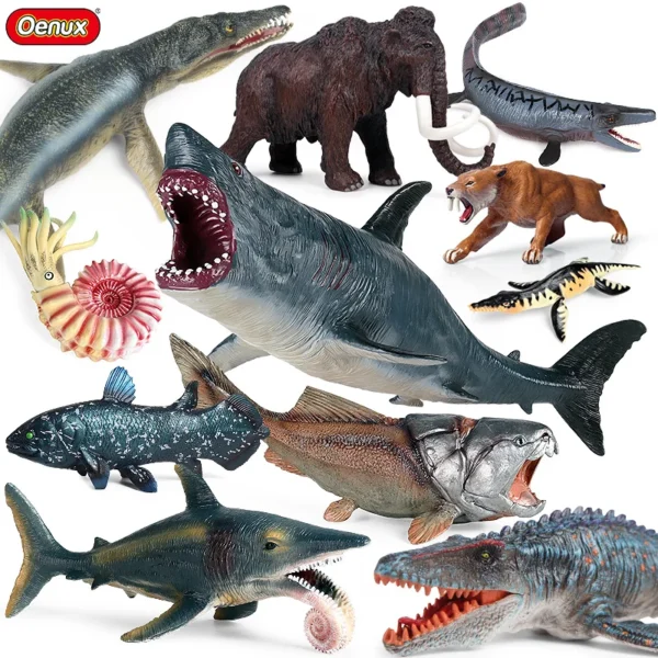 Oenux Prehistoric Savage Mosasaurus Megalodon Mammuthus Jurassic Dinosaurs Sea Life Animals Model Action Figures Toy Kids Gift Oenux Prehistoric Savage Mosasaurus Megalodon Mammuthus Jurassic Dinosaurs Sea Life Animals Model Action Figures Toy Kids Gift - Image 1