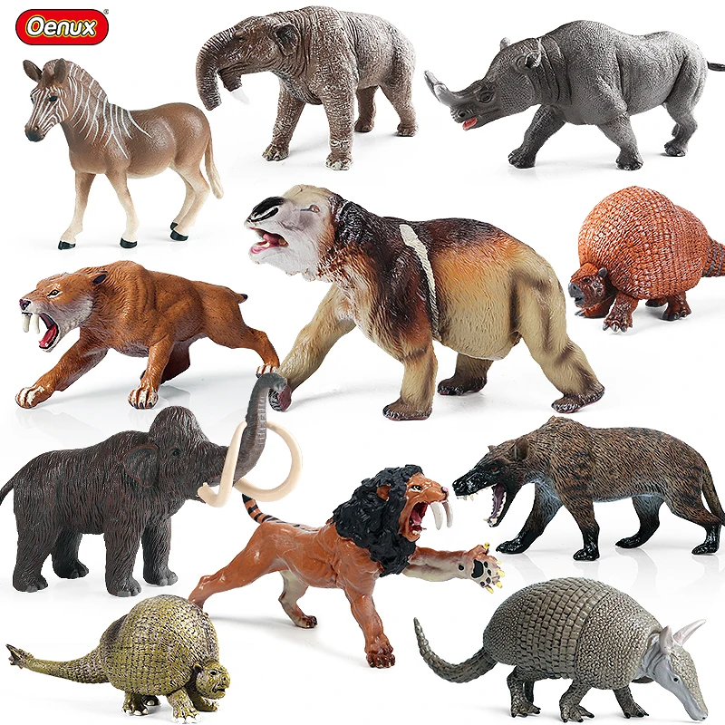 Oenux Prehistoric Wild Animals Simulation Armadillo Doedicurus Sabretooth Model Action Figures PVC Collection Toy For Kid Gift Oenux Prehistoric Wild Animals Simulation Armadillo Doedicurus Sabretooth Model Action Figures PVC Collection Toy For Kid Gift - Image 1