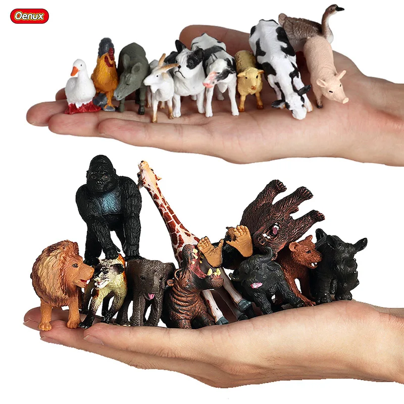Oenux Small Farm Wild Animal Model Lion Tiger Sheep Pig Dog Action Figures PVC Lovely Miniature Playset Education Kid Toys Gift Oenux Small Farm Wild Animal Model Lion Tiger Sheep Pig Dog Action Figures PVC Lovely Miniature Playset Education Kid Toys Gift - Image 1