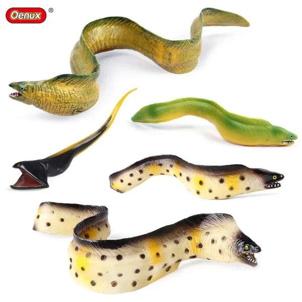 Oenux Undersea Marine Animals Moray Eel Simulation Sea Life Animal Conger Model Figurines Action Figures Learning Toy For Kids - Image 1