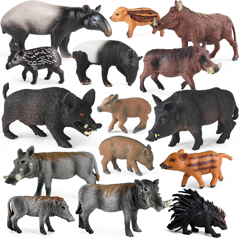 Oenux Wild boar Tapirus Indicus Porcupine Animals Simulation Model Action Figures Figurine Educational Collection Kids Toy Gift Oenux Wild boar Tapirus Indicus Porcupine Animals Simulation Model Action Figures Figurine Educational Collection Kids Toy Gift - Image 1