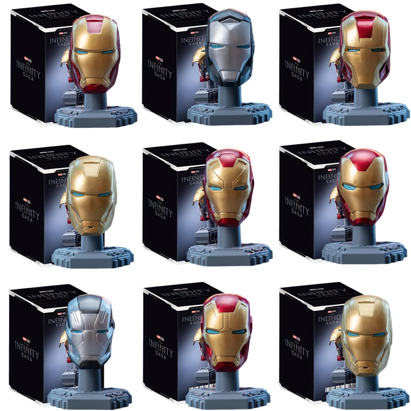 Original Iron Man Helmet Mask War Machine MK16 MK42 MK85 Tony Stark DIY Can Open Close Toys Model Action Figure Assembled Gift Original Iron Man Helmet Mask War Machine MK16 MK42 MK85 Tony Stark DIY Can Open Close Toys Model Action Figure Assembled Gift - Image 1