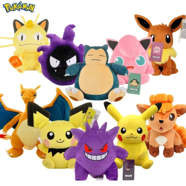 POKEMON Original Plush Toy Gengar Pikachu Charizard Genuine Plush Doll Soft Kawaii Cute Cartoon Piplup Toys for Kids Gift POKEMON Original Plush Toy Gengar Pikachu Charizard Genuine Plush Doll Soft Kawaii Cute Cartoon Piplup Toys for Kids Gift - Image 1