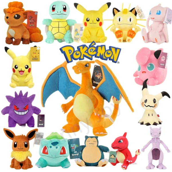 POKEMON Original Plush Toy Gengar Pikachu Kawaii Charizard Genuine Plush Doll Soft Cute Cartoon Piplup Toys for Kids Gift POKEMON Original Plush Toy Gengar Pikachu Kawaii Charizard Genuine Plush Doll Soft Cute Cartoon Piplup Toys for Kids Gift - Image 1